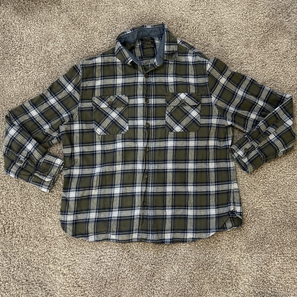 Jachs Men's Heritage Flannel Size XXL Long sleeve Pockets Button Up Cover Up‎